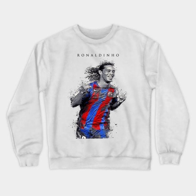 Ronaldinho in abstract art Crewneck Sweatshirt by Yopi